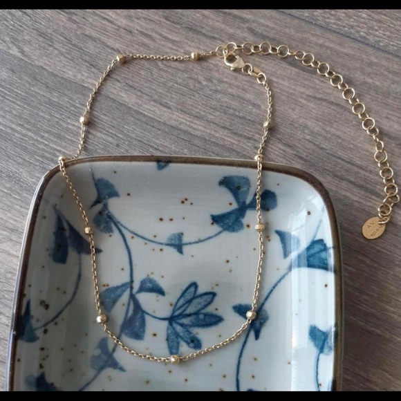 AV 18k gold plated ball link choker necklace - Picture 2 of 3